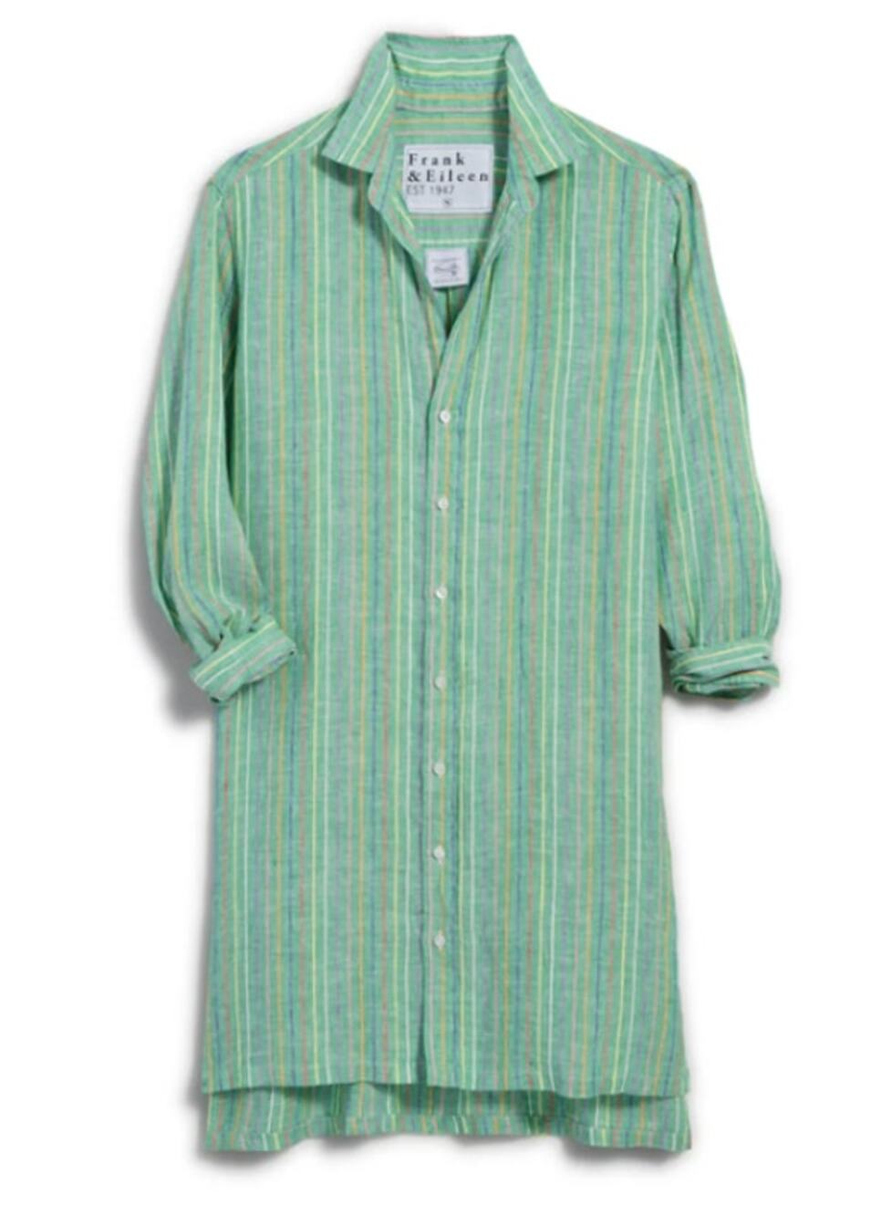 Frank & Eileen Hunter Step-Hem Linen Shirtdress size M medium